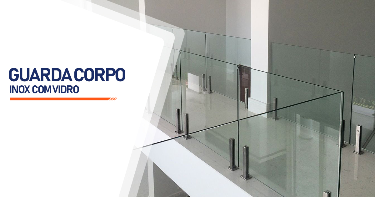 Guarda Corpo de Inox com Vidro  Cascavel